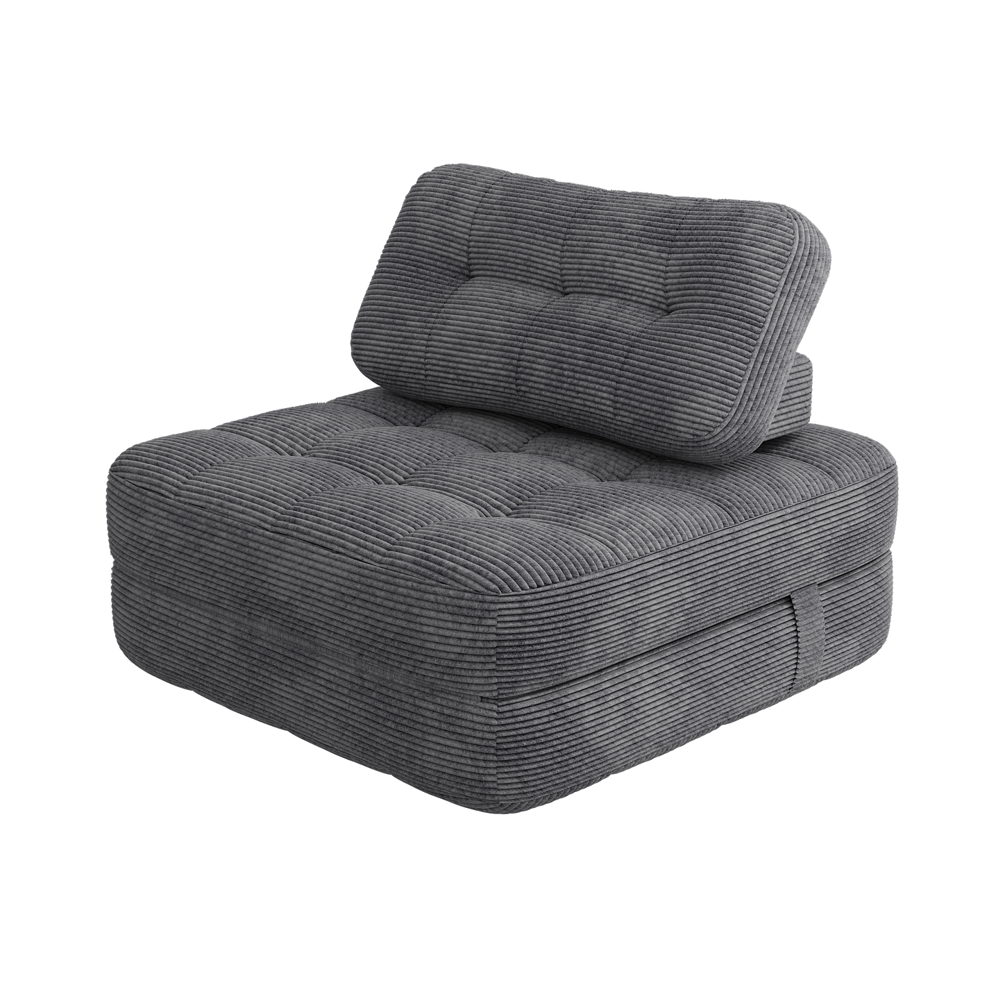 78.7" Convertible Lazy Sofa Bed with Corduroy Fabric Surface